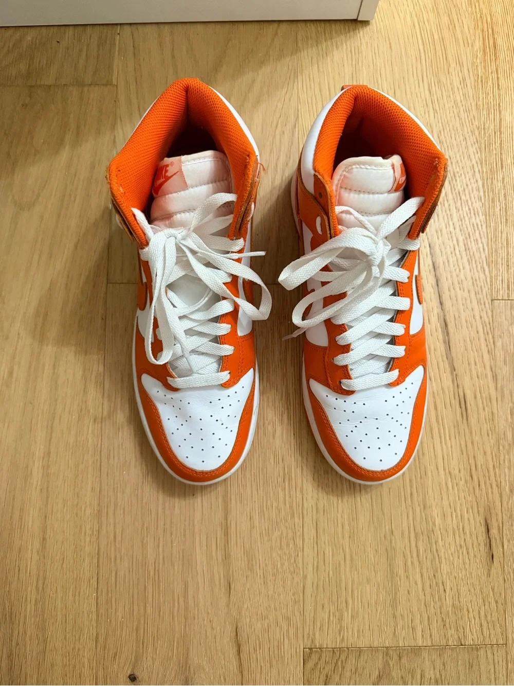 Nike Orange & White High-Top Sneakers (Men’s Size 8)